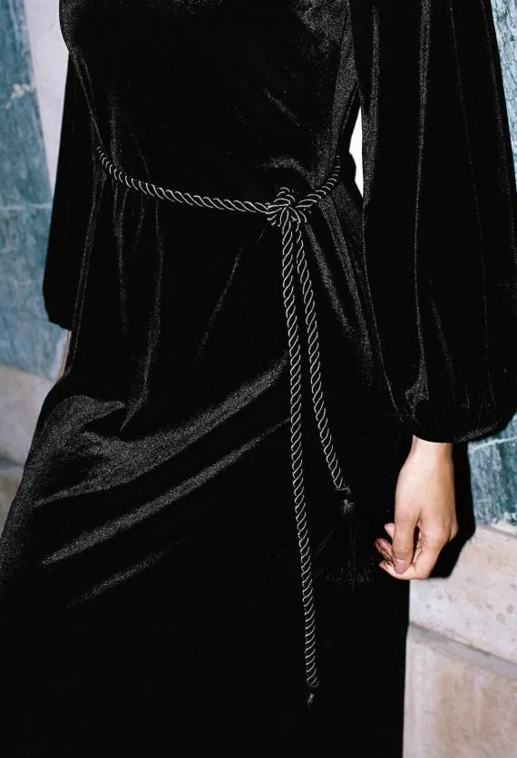 Ciao Lucia Black Dresses Magdalena Dress Black Velvet 8211 Women