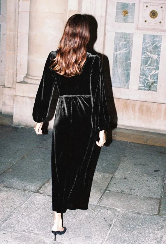 Ciao Lucia Black Dresses Magdalena Dress Black Velvet 8211 Women