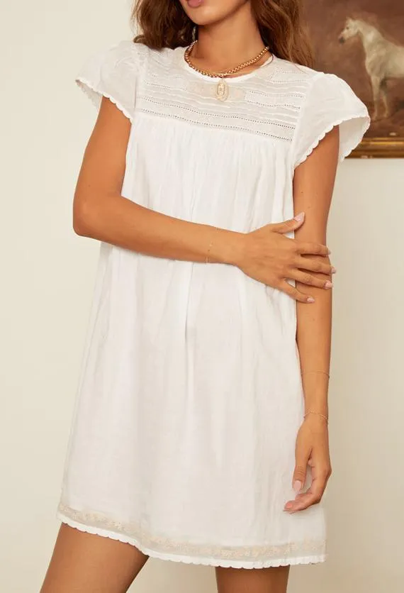 Ciao Lucia Mini Dresses Joelle Cap Sleeved Cotton Mini Dress 8211 Women