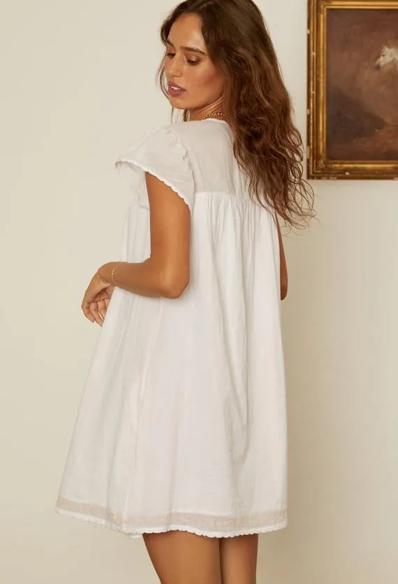 Ciao Lucia Mini Dresses Joelle Cap Sleeved Cotton Mini Dress 8211 Women