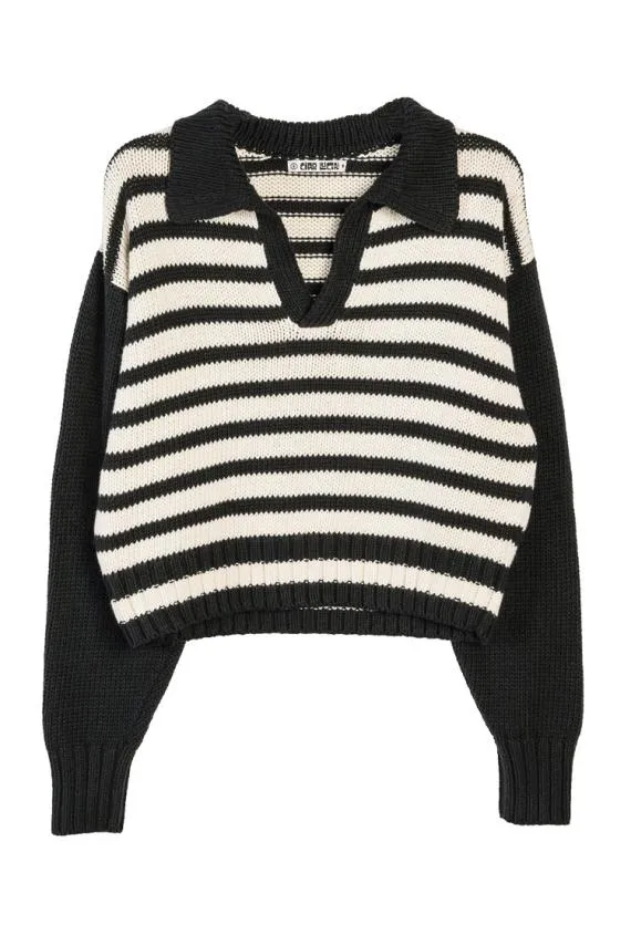 Ciao Lucia Polo Sweaters Venezia Polo Block Stripe 8211 Women