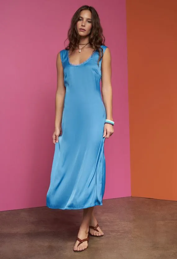 Ciao Lucia Satin Dresses Leticia Dress Acqua 8211 Women