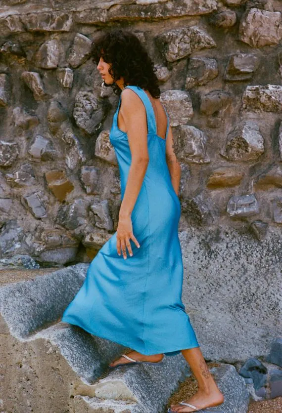 Ciao Lucia Satin Dresses Leticia Dress Acqua 8211 Women