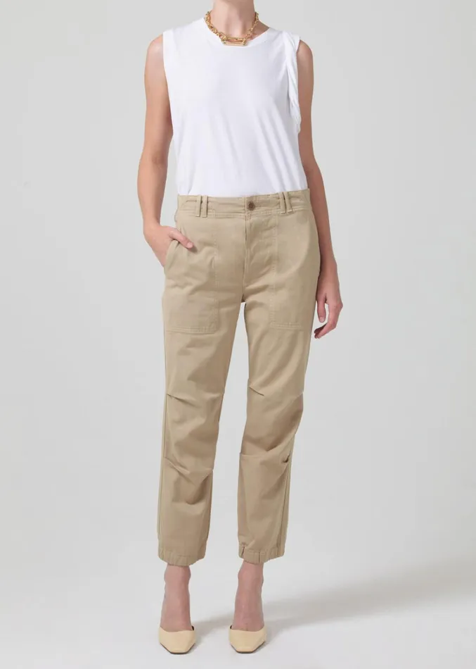 Citizens Of Humanity Agni Utility Trouser In Khaki Classic Women Pants