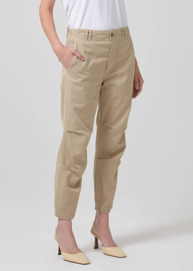 Citizens Of Humanity Agni Utility Trouser In Khaki Classic Women Pants