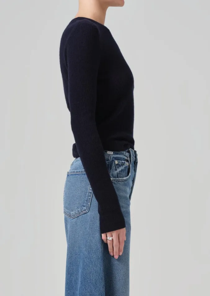 Citizens Of Humanity Alessia Crewneck Sweater In Navy Women Tops