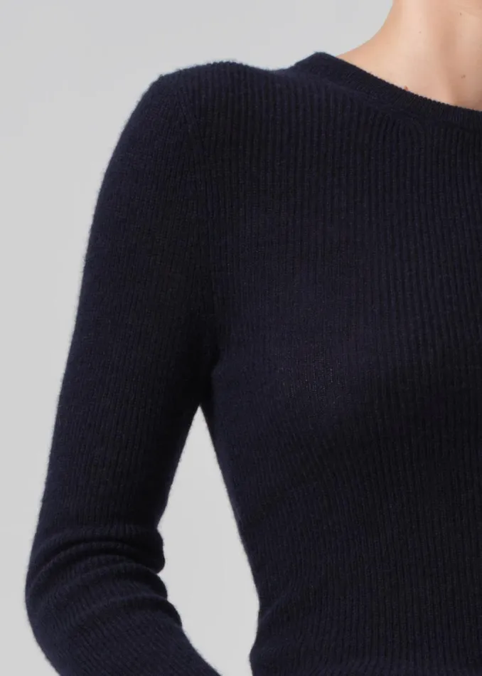 Citizens Of Humanity Alessia Crewneck Sweater In Navy Women Tops