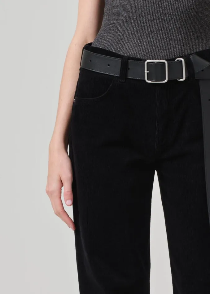 Citizens Of Humanity Annina High Rise Wide Leg 30034 Corduroy In Black Women Pants