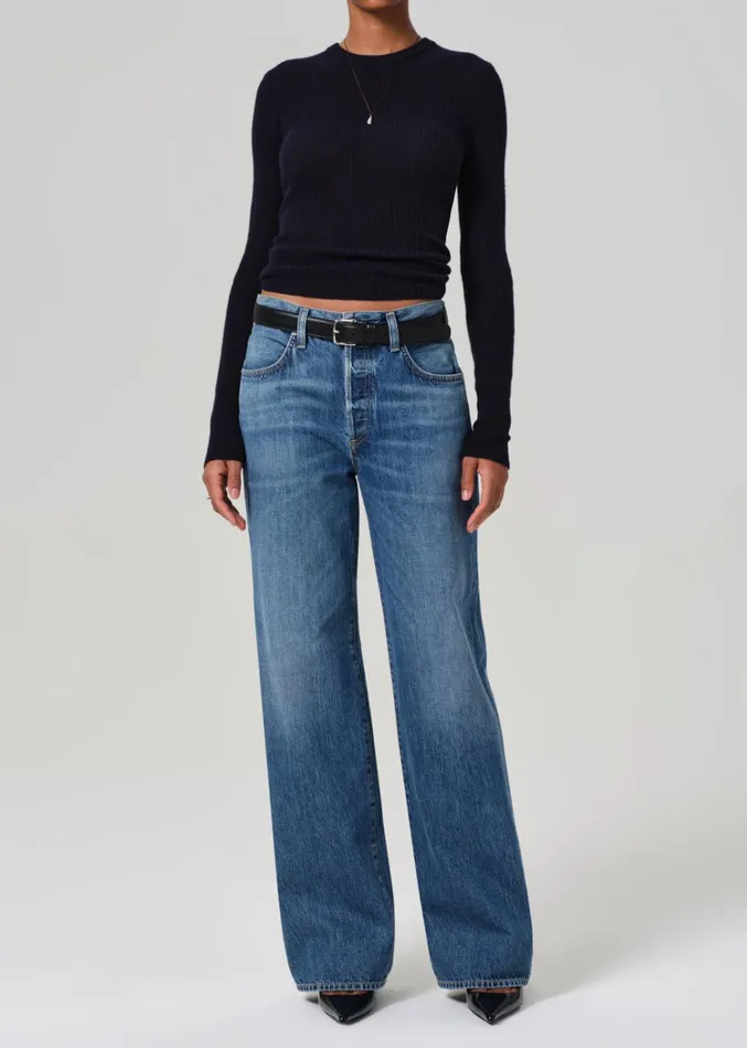 Citizens Of Humanity Annina High Rise Wide Leg 30034 In Sunland Women Jeans
