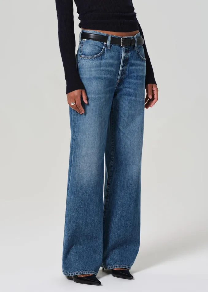 Citizens Of Humanity Annina High Rise Wide Leg 30034 In Sunland Women Jeans