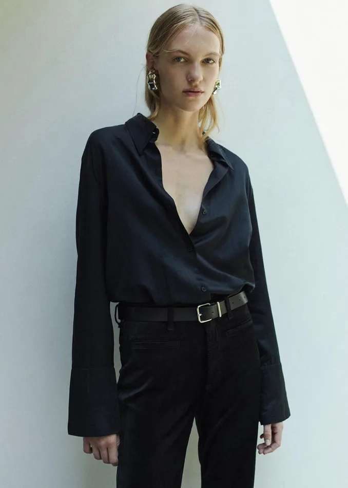 Citizens Of Humanity Camilia Shirt In Black Women Tops