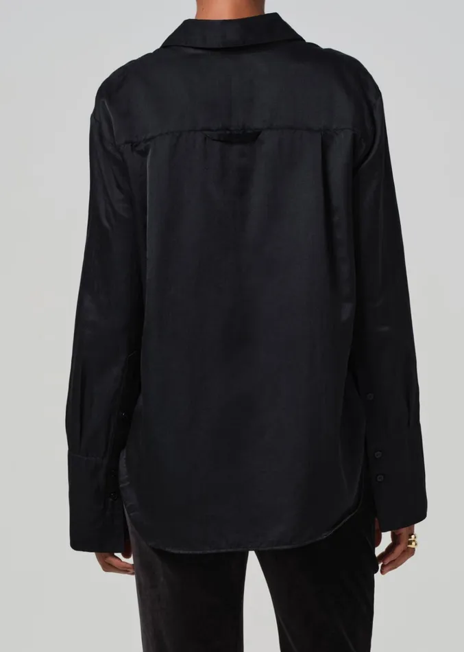 Citizens Of Humanity Camilia Shirt In Black Women Tops
