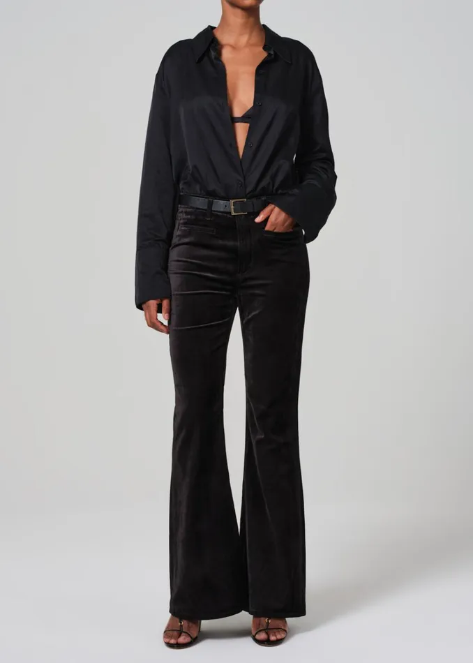Citizens Of Humanity Camilia Shirt In Black Women Tops