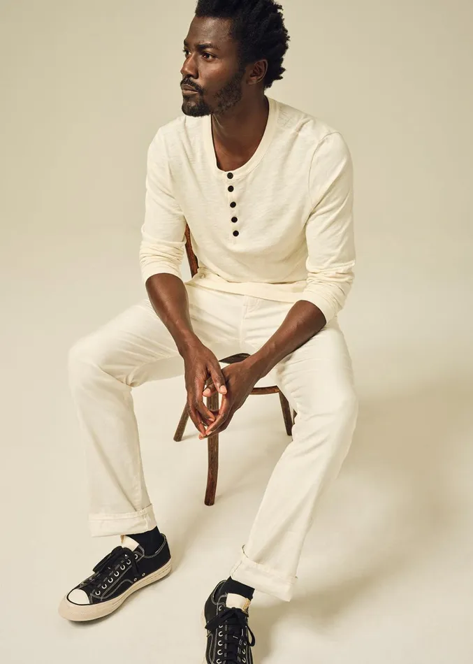 Citizens Of Humanity Classic Henley In Canvas Men Shirts