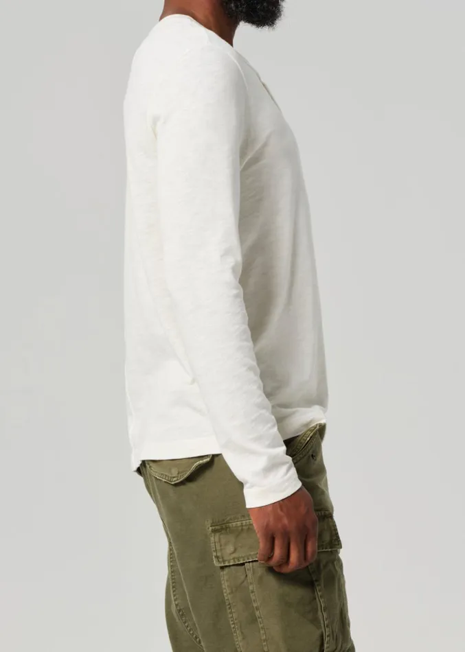 Citizens Of Humanity Classic Henley In Canvas Men Shirts