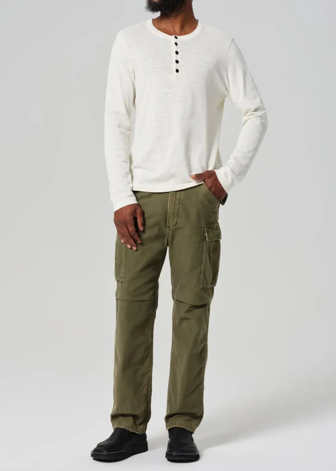 Citizens Of Humanity Classic Henley In Canvas Men Shirts