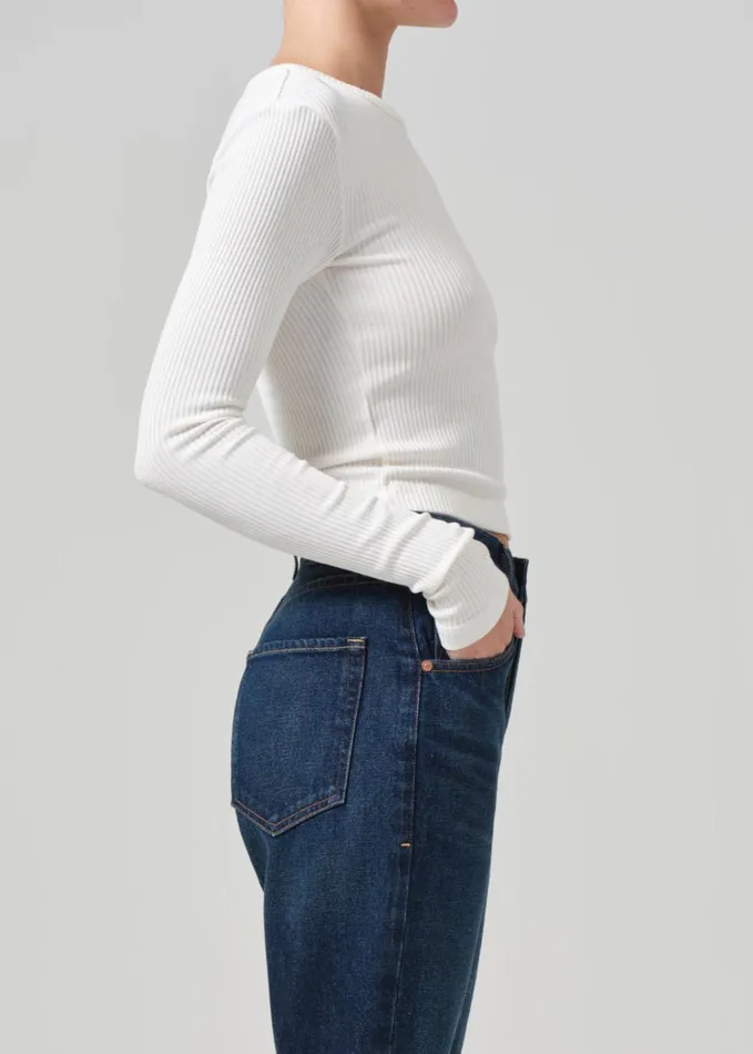 Citizens Of Humanity Cropped Faena Crewneck In Pashmina Women Tops