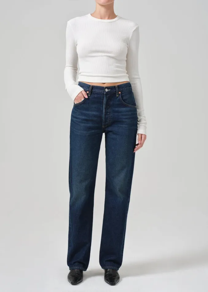 Citizens Of Humanity Cropped Faena Crewneck In Pashmina Women Tops
