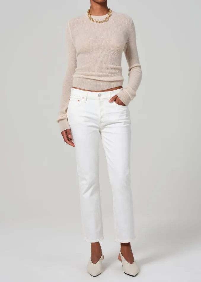 Citizens Of Humanity Emerson Mid Rise Relaxed 27034 In Pearl Women Jeans