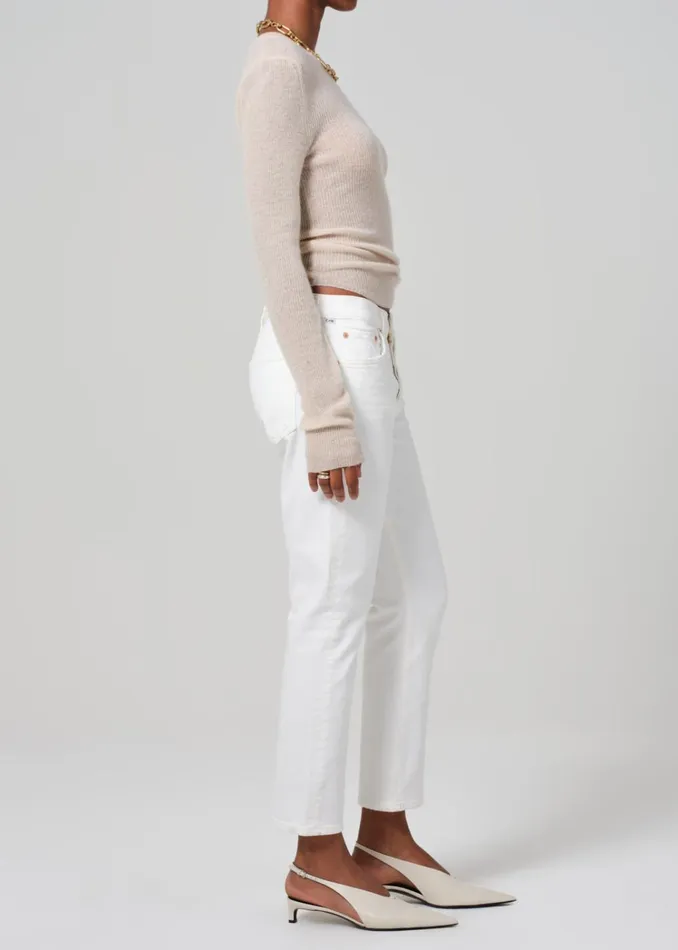 Citizens Of Humanity Emerson Mid Rise Relaxed 27034 In Pearl Women Jeans