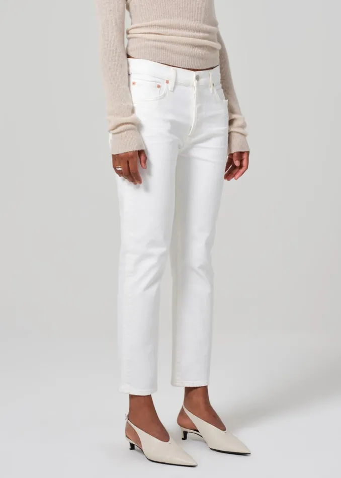 Citizens Of Humanity Emerson Mid Rise Relaxed 27034 In Pearl Women Jeans