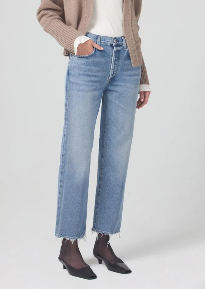 Citizens Of Humanity Emery Crop Relaxed Straight In Crescent Women Jeans