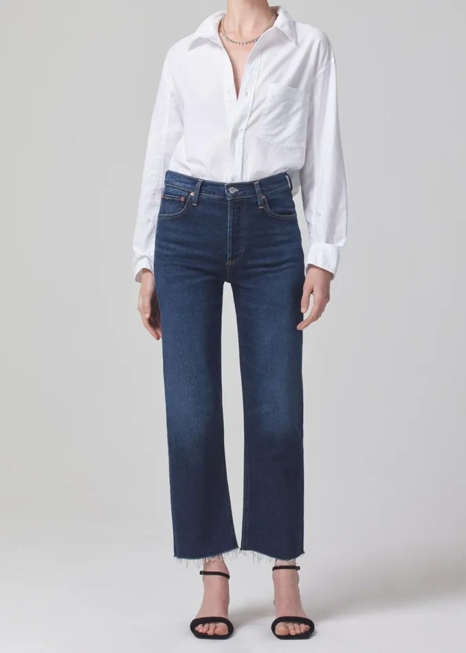 Citizens Of Humanity Florence Wide Straight In Everdeen Women Jeans
