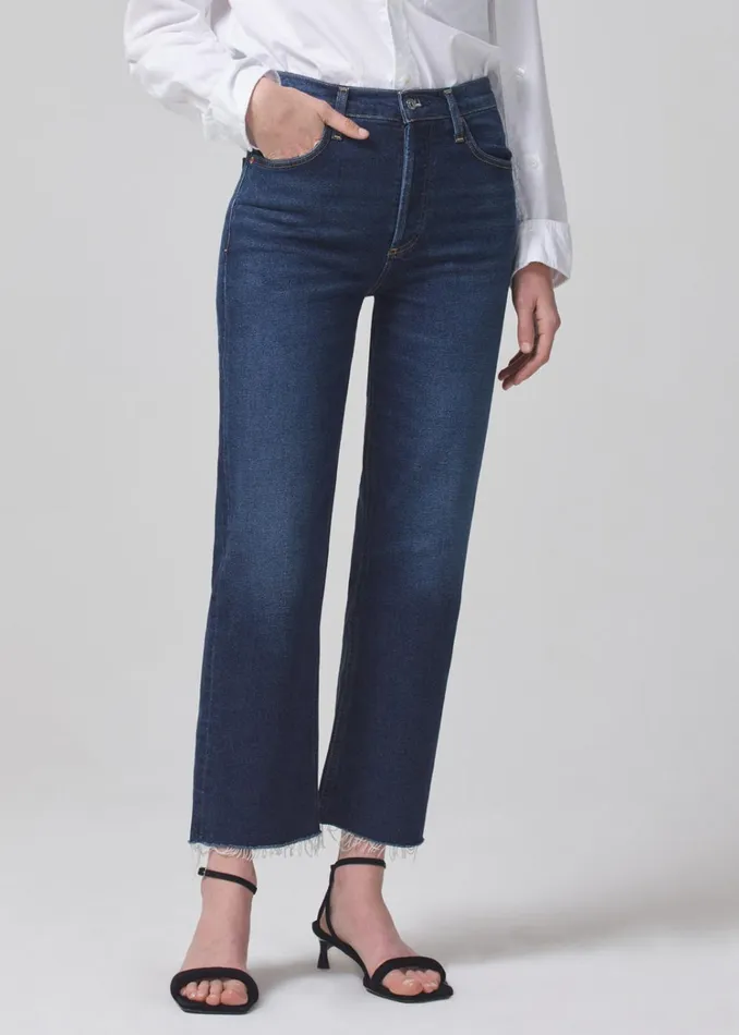 Citizens Of Humanity Florence Wide Straight In Everdeen Women Jeans