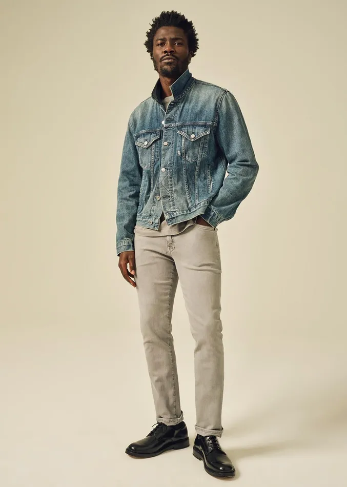 Citizens Of Humanity Gage Slim Straight Stretch Linen In Stone Age Men Pants