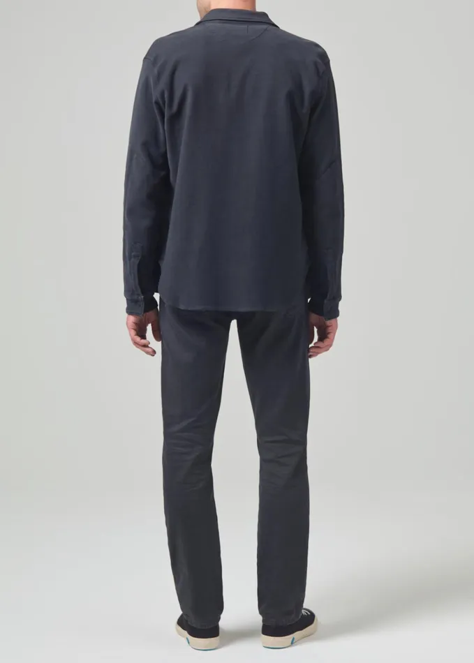 Citizens Of Humanity Gage Slim Straight Stretch Linen In Washed Black Men Pants