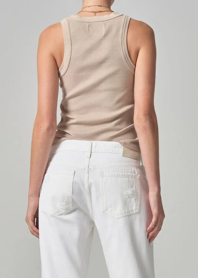 Citizens Of Humanity Isabel Rib Tank In Taos Sand Women Tops