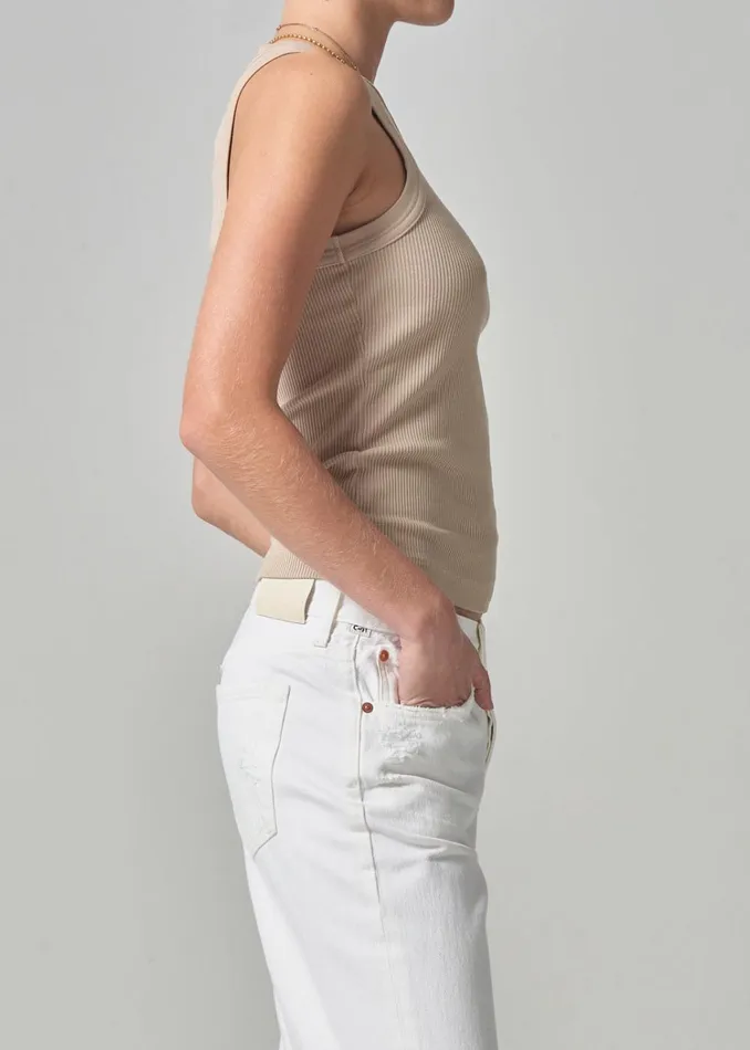 Citizens Of Humanity Isabel Rib Tank In Taos Sand Women Tops