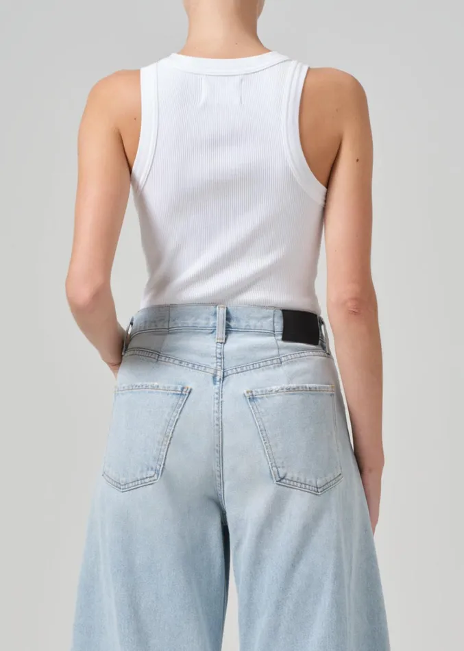 Citizens Of Humanity Isabel Rib Tank In White Women Tops