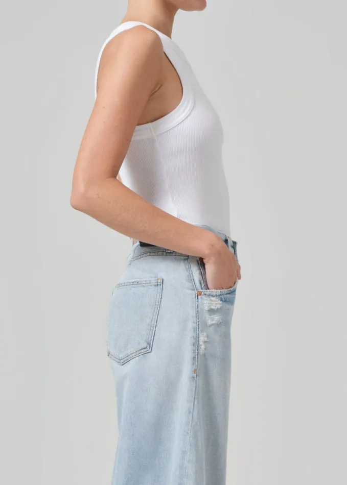 Citizens Of Humanity Isabel Rib Tank In White Women Tops