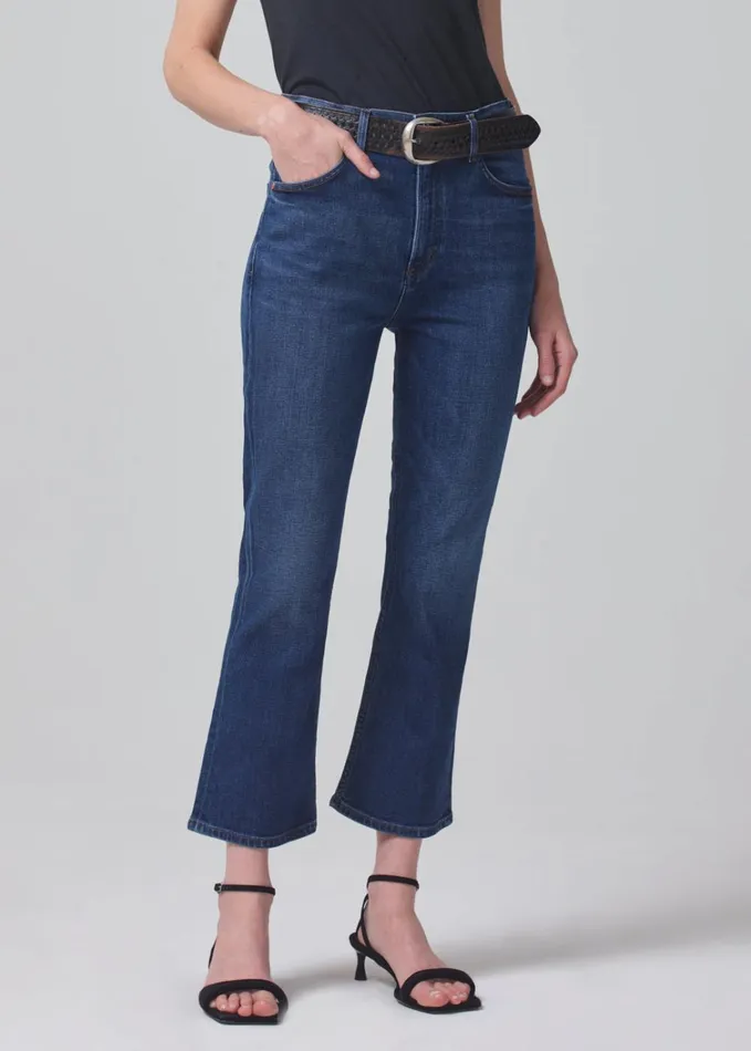 Citizens Of Humanity Isola Mid Rise Cropped Boot In Provance Women Jeans