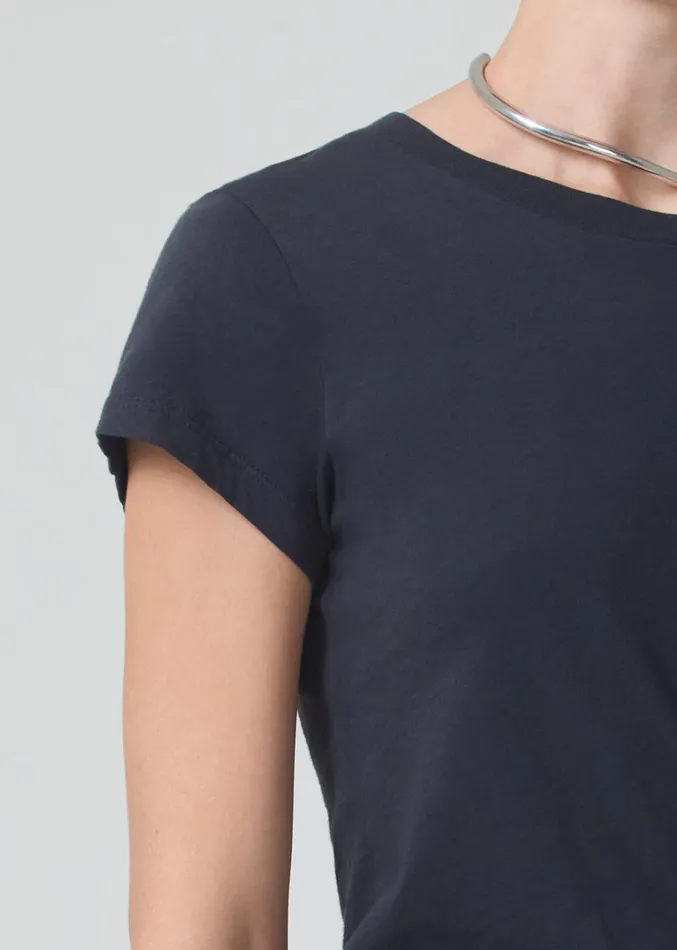 Citizens Of Humanity Juliette Slim TShirt In Washed Black Women Tops