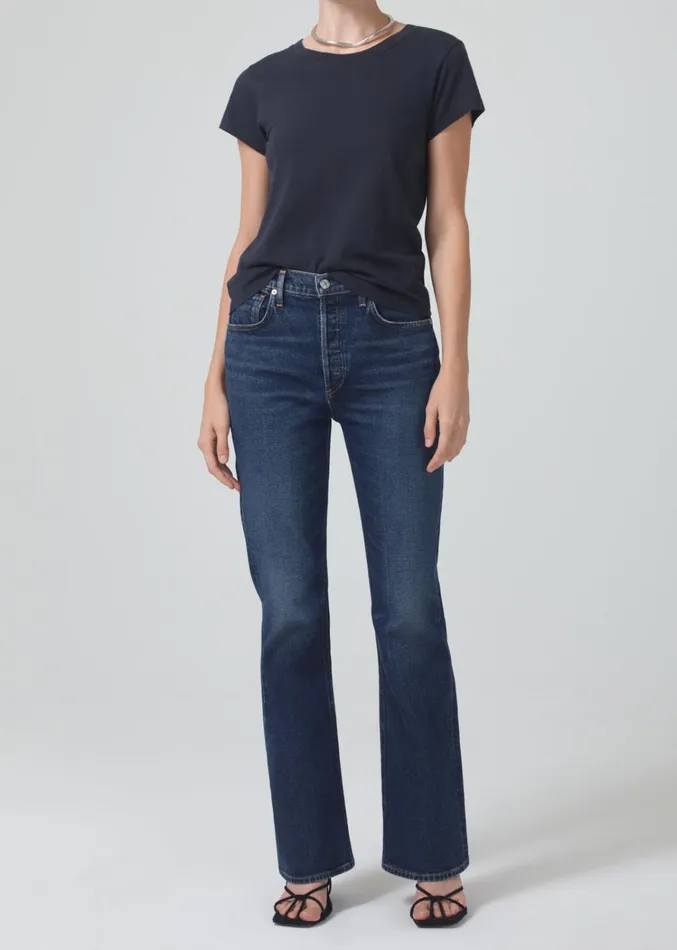 Citizens Of Humanity Juliette Slim TShirt In Washed Black Women Tops
