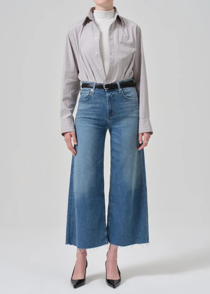 Citizens Of Humanity Lyra Wide Leg Crop In Abliss Women Jeans