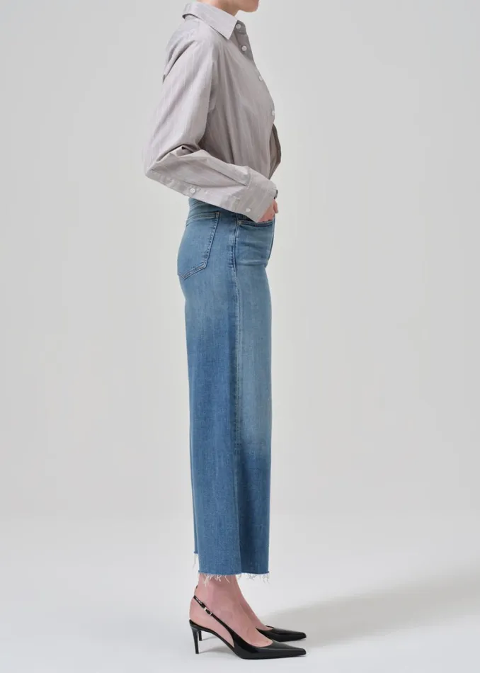 Citizens Of Humanity Lyra Wide Leg Crop In Abliss Women Jeans