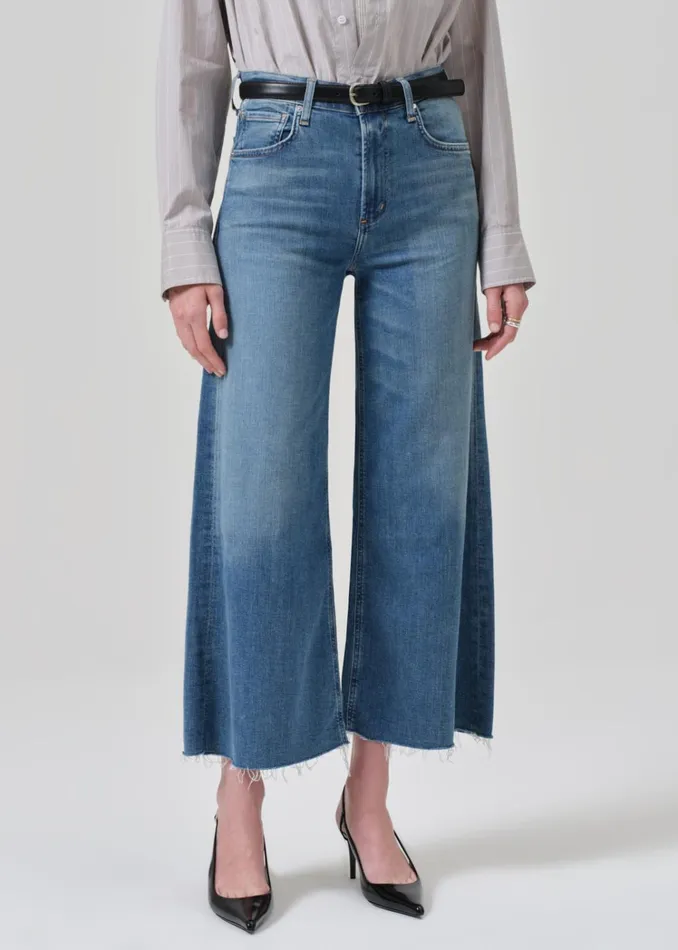 Citizens Of Humanity Lyra Wide Leg Crop In Abliss Women Jeans