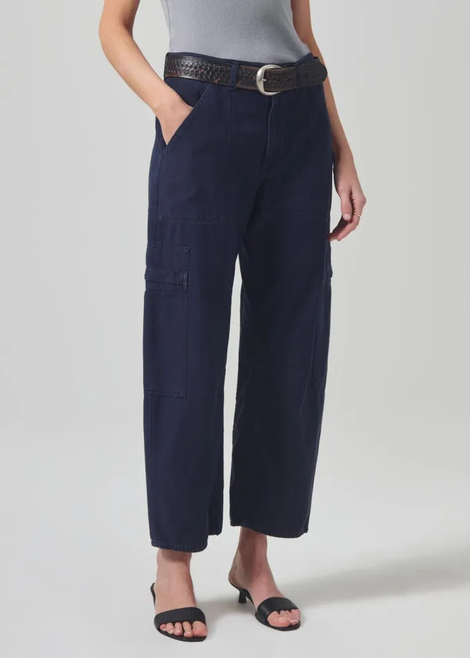 Citizens Of Humanity Marcelle Low Slung Easy Cargo In Night Flight Women Pants