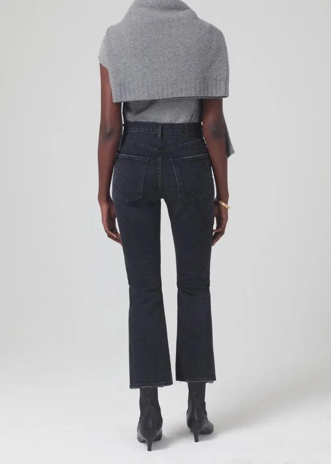 Citizens Of Humanity Maternity Isola Mid Rise Cropped Boot In Stormy Women Maternity