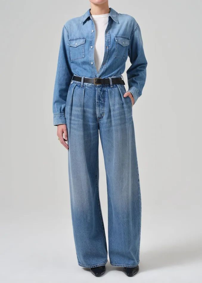 Citizens Of Humanity Petra Pleated Trouser In Nensi Women Jeans