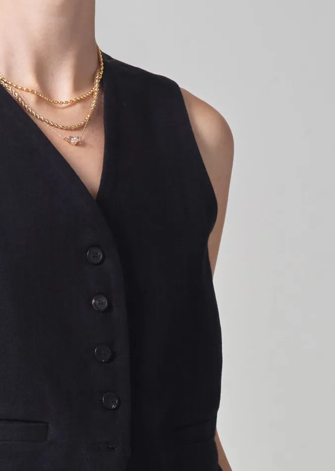 Citizens Of Humanity Sierra Vest In Black Women Tops