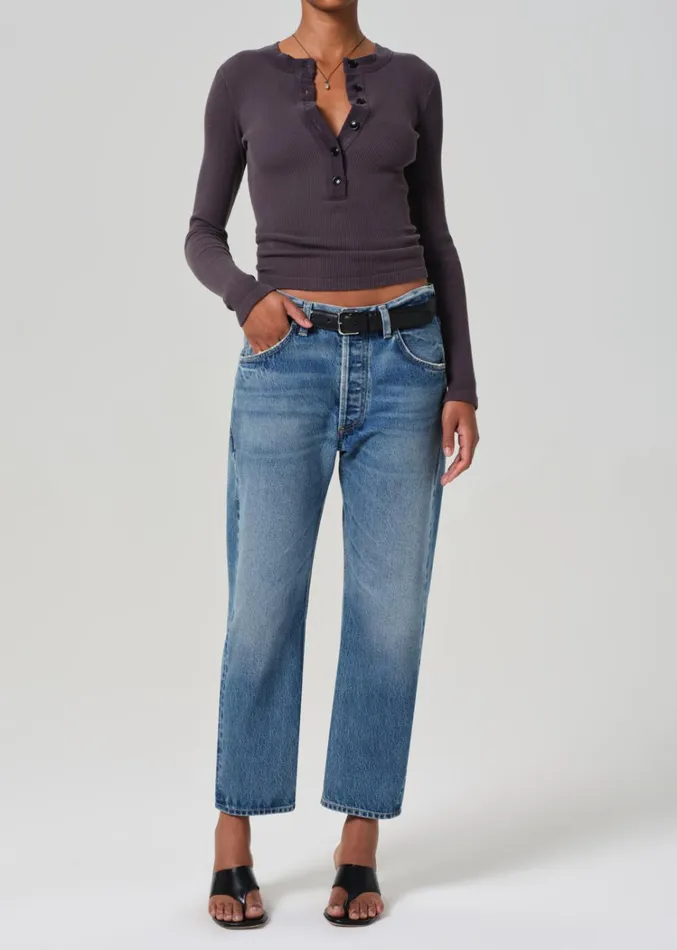 Citizens Of Humanity Winslow Cropped Boyfriend In Pacifica Women Jeans