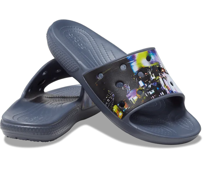 Classic Meta Scape Slide Black Multi Men Crocs Slides