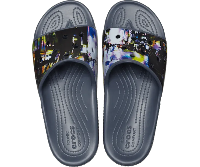Classic Meta Scape Slide Black Multi Men Crocs Slides