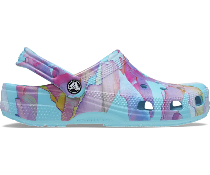 Classic Palm Print Clog Neptune Multi Women Crocs Clogs