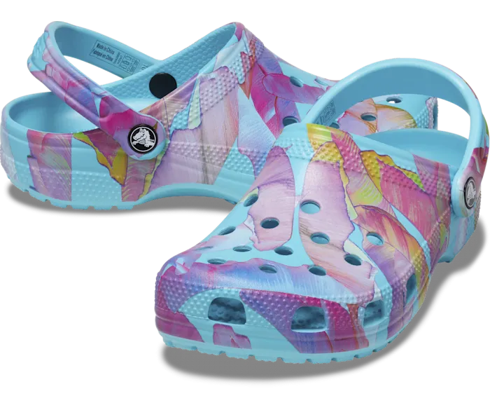 Classic Palm Print Clog Neptune Multi Women Crocs Clogs