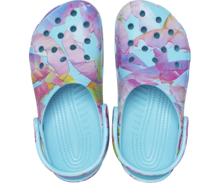 Classic Palm Print Clog Neptune Multi Women Crocs Clogs